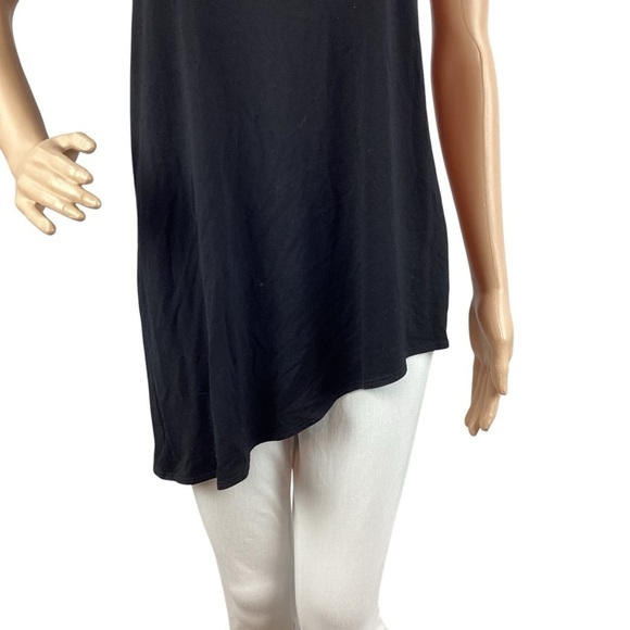 Eileen Fisher Asymmetric Hem Viscose Blend Tank Top Size S Black - Picture 3 of 7